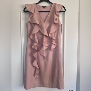 Dusty pink linen dress